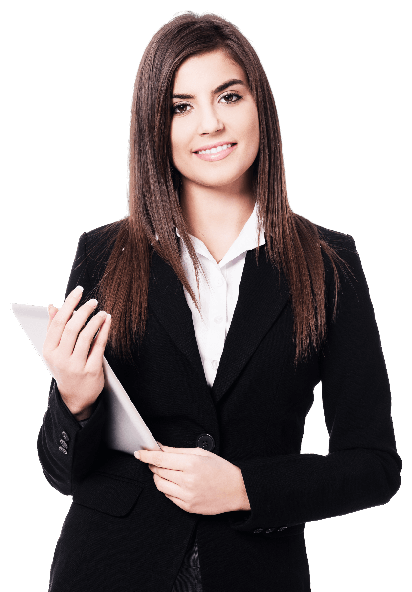 business woman with tablet